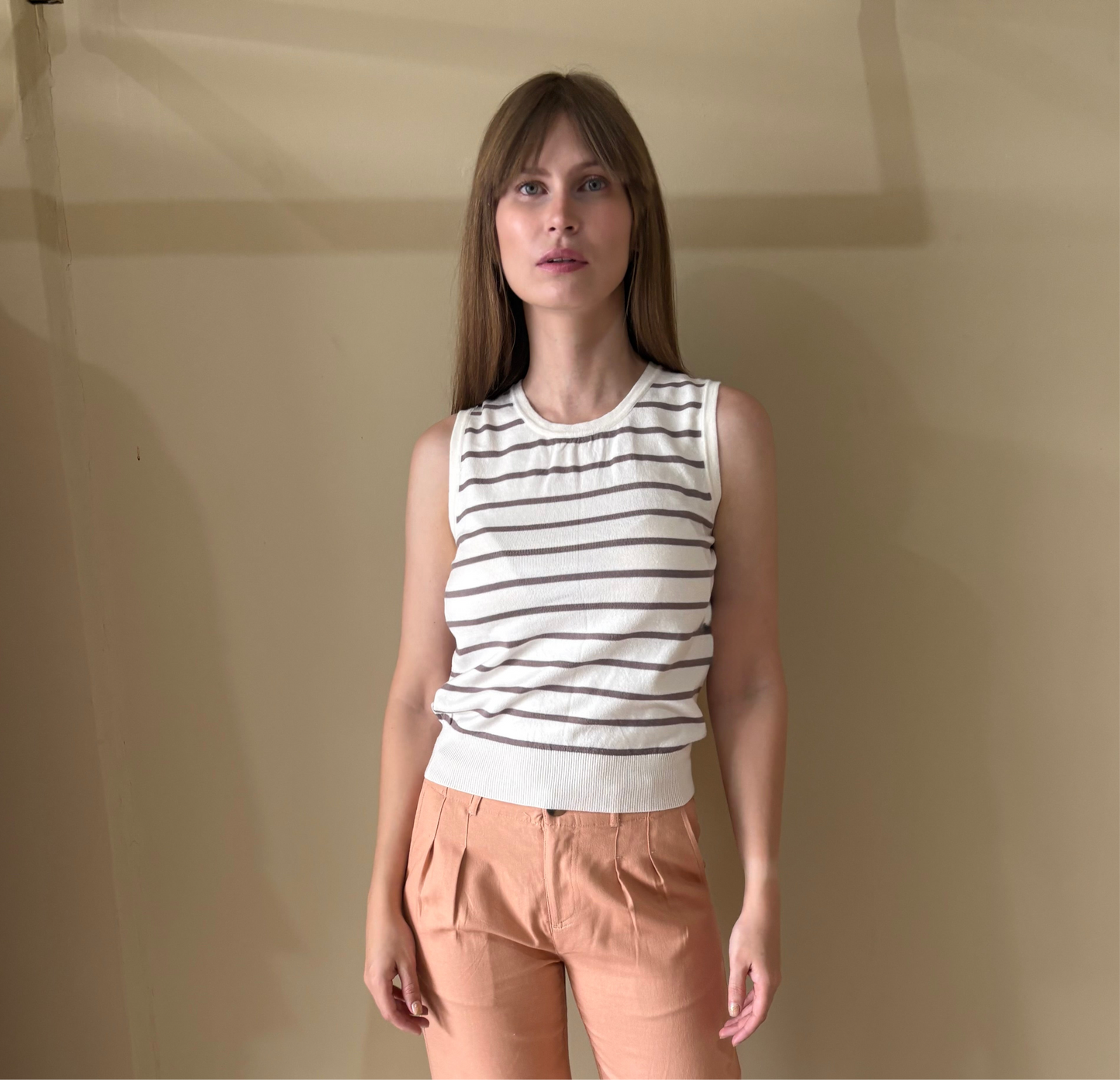 Blusa sin mangas a rayas