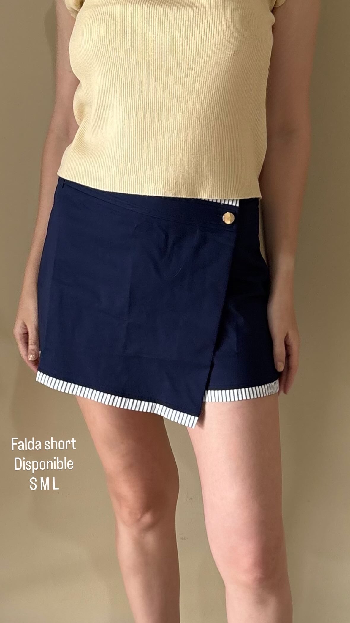 Falda short navy